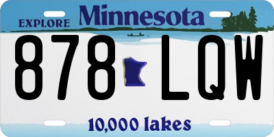 MN license plate 878LQW