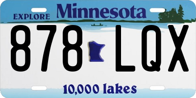 MN license plate 878LQX