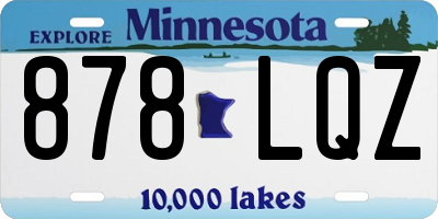 MN license plate 878LQZ