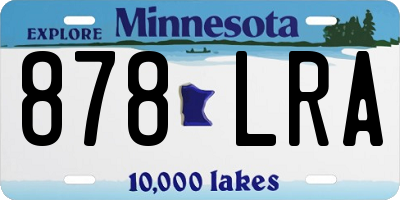 MN license plate 878LRA