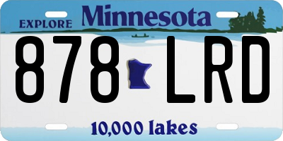 MN license plate 878LRD