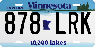 MN license plate 878LRK