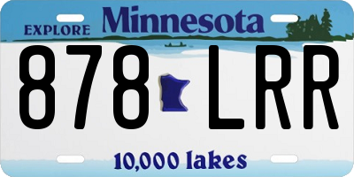 MN license plate 878LRR