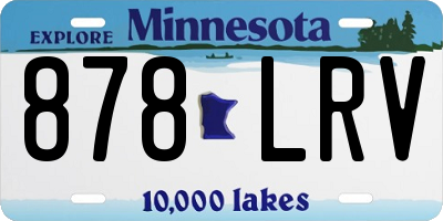 MN license plate 878LRV