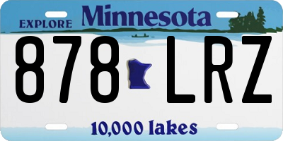 MN license plate 878LRZ