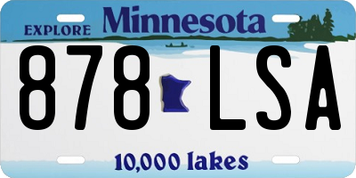MN license plate 878LSA