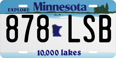 MN license plate 878LSB