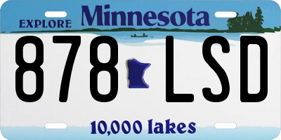 MN license plate 878LSD