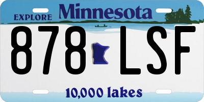 MN license plate 878LSF