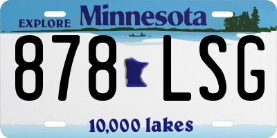 MN license plate 878LSG
