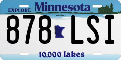 MN license plate 878LSI