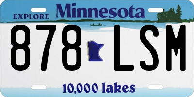 MN license plate 878LSM