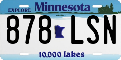 MN license plate 878LSN