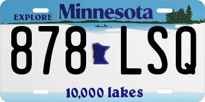 MN license plate 878LSQ