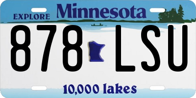 MN license plate 878LSU