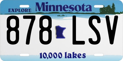 MN license plate 878LSV