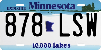 MN license plate 878LSW