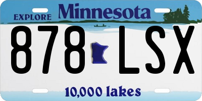 MN license plate 878LSX