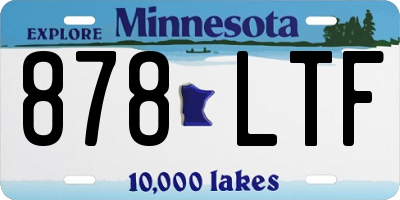 MN license plate 878LTF