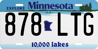 MN license plate 878LTG