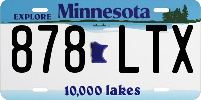 MN license plate 878LTX