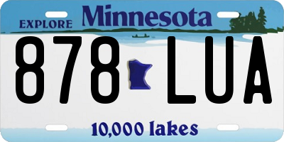MN license plate 878LUA