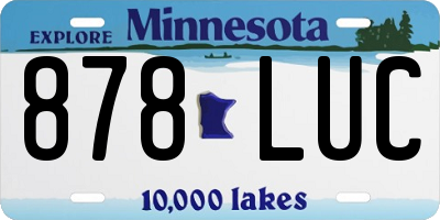 MN license plate 878LUC
