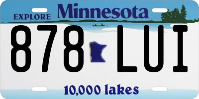MN license plate 878LUI