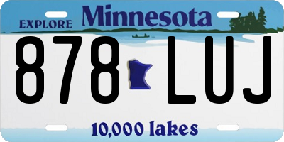 MN license plate 878LUJ