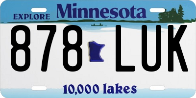 MN license plate 878LUK