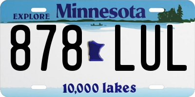 MN license plate 878LUL