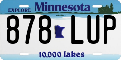 MN license plate 878LUP