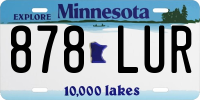 MN license plate 878LUR