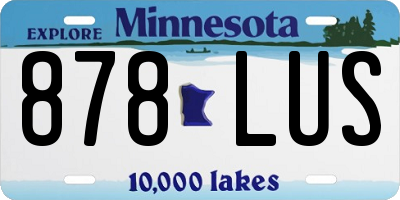 MN license plate 878LUS