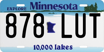 MN license plate 878LUT