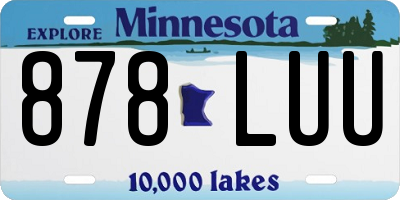 MN license plate 878LUU