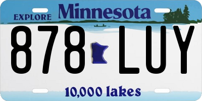 MN license plate 878LUY