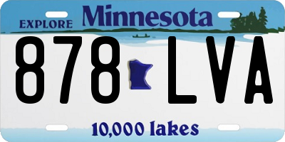 MN license plate 878LVA