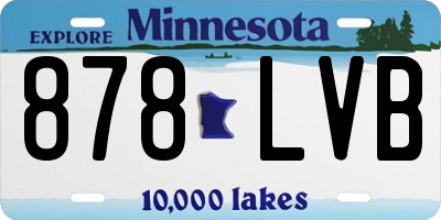 MN license plate 878LVB