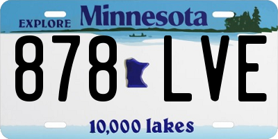 MN license plate 878LVE