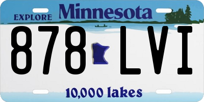MN license plate 878LVI