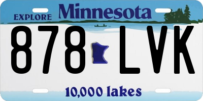 MN license plate 878LVK