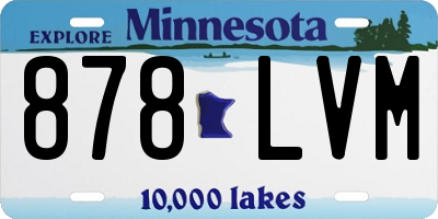 MN license plate 878LVM