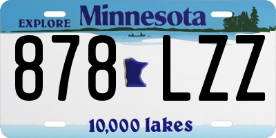MN license plate 878LZZ
