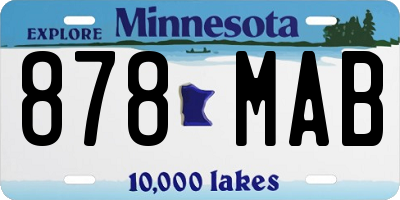 MN license plate 878MAB