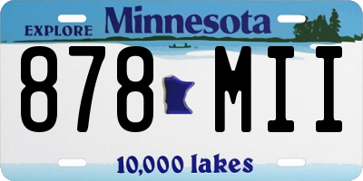 MN license plate 878MII