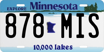 MN license plate 878MIS