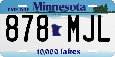 MN license plate 878MJL