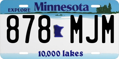 MN license plate 878MJM