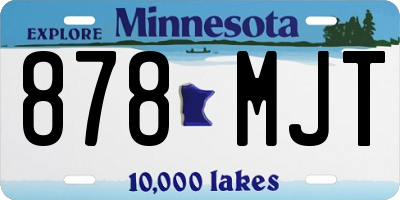 MN license plate 878MJT